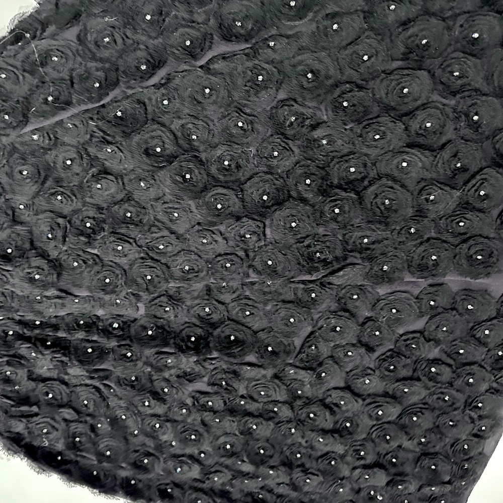 Robbi & Nikki silk roses and diamonds  black Mini skirt Designer, Art - Picture 8 of 9